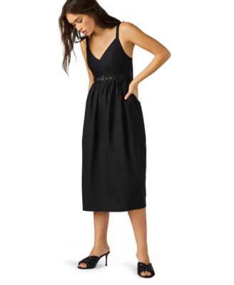 Women's Juno Belted V-Neck Midi Dress