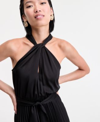 Women's Pleated Halter Dress, Exclusively at Macy's