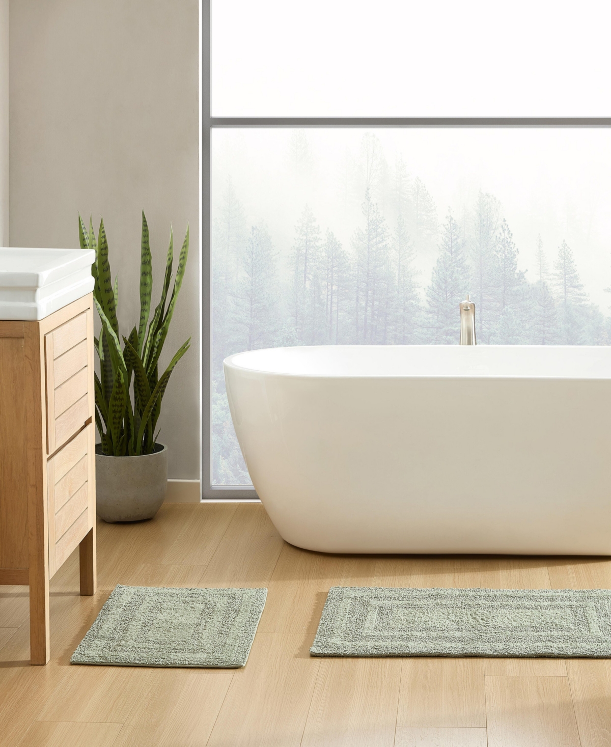 Eddie Bauer Logan Tufted Cotton 2-pc. Bath Rug Set In Green
