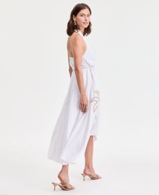 Women's Palm Eyelet Halter Dress, Exclusively at Macy's
