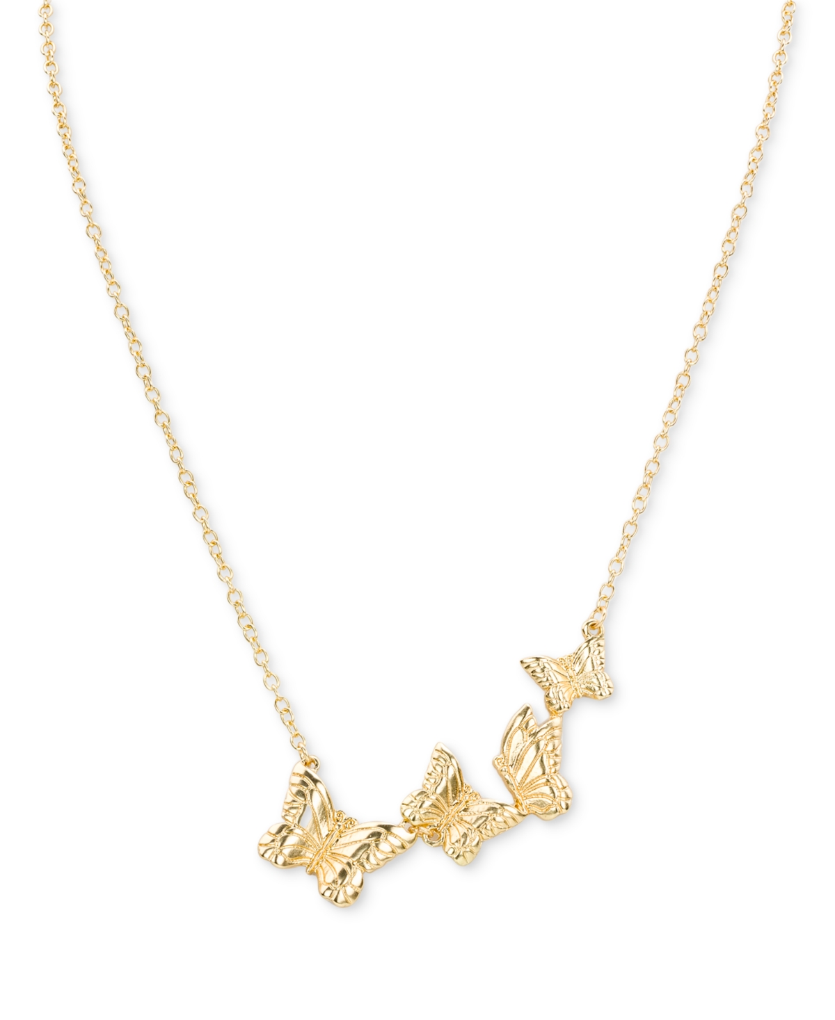 Shop Patricia Nash Gold-tone Multi-butterfly Statement Necklace, 18" + 3" Extender
