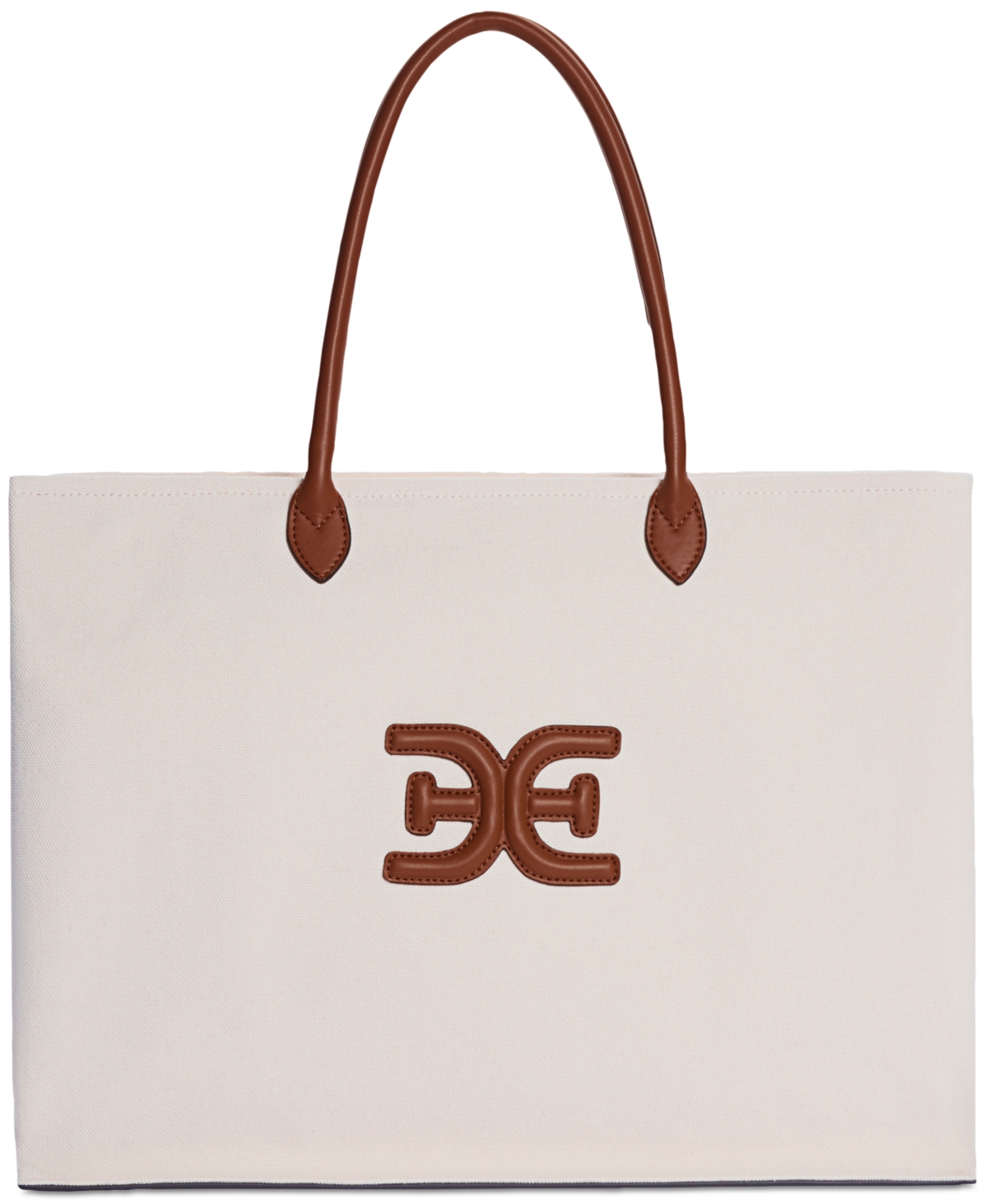 Cooper Extra Large Logo Canvas Tote - Cognac