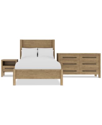 Furniture - Davie 3-Pc. Full Set (Panel Bed, Dresser & 1-Drawer Nightstand)