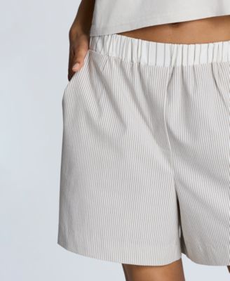 Women's Elastic-Waist Pull-On Boxer Shorts