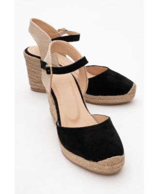 Sinta Suede Leather Platform Espadrille (Women)