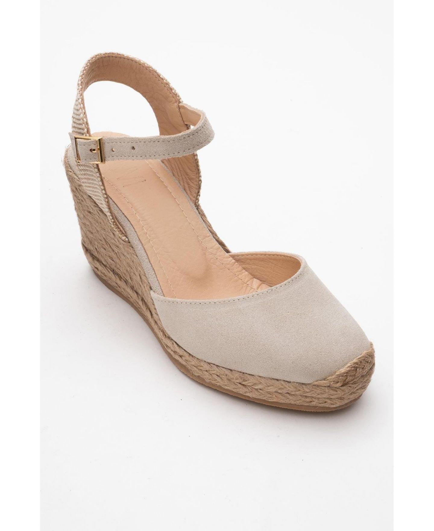 Женские замшевые эспадрильи Forever & Always Shoes Sinta на платформе, цвет: Бежевый замшевый кожаный — фото 1