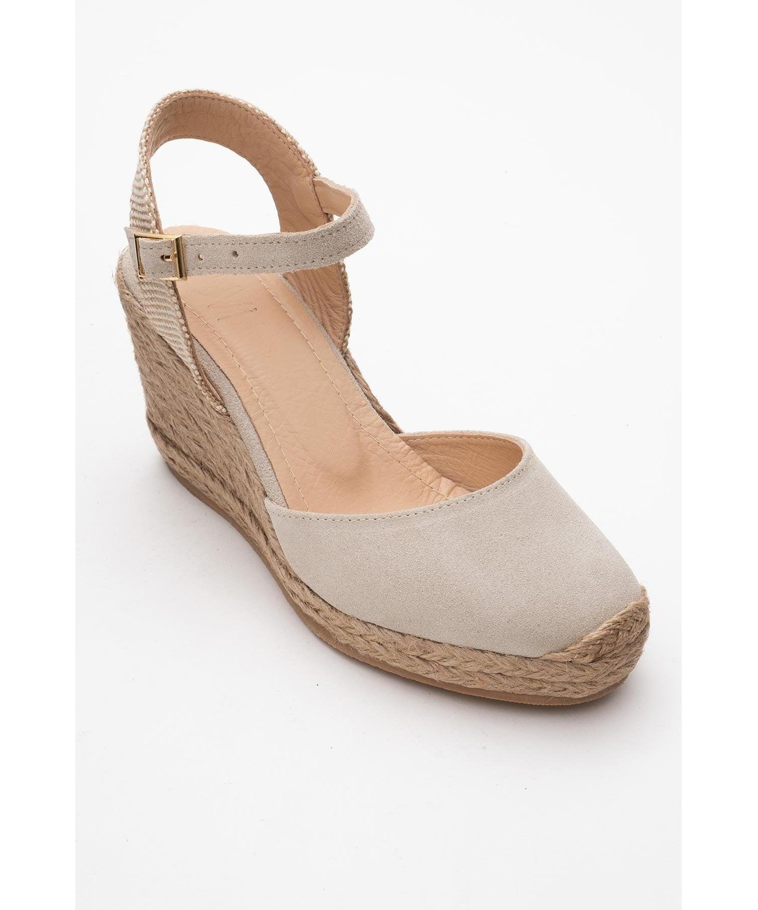Sinta Suede Leather Platform Espadrille (Women)
