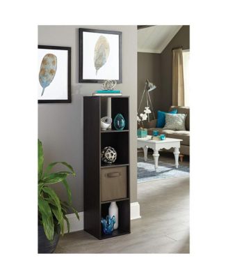 Decorative Stackable 4-Cube Cubeicals Organizer Storage, Espresso