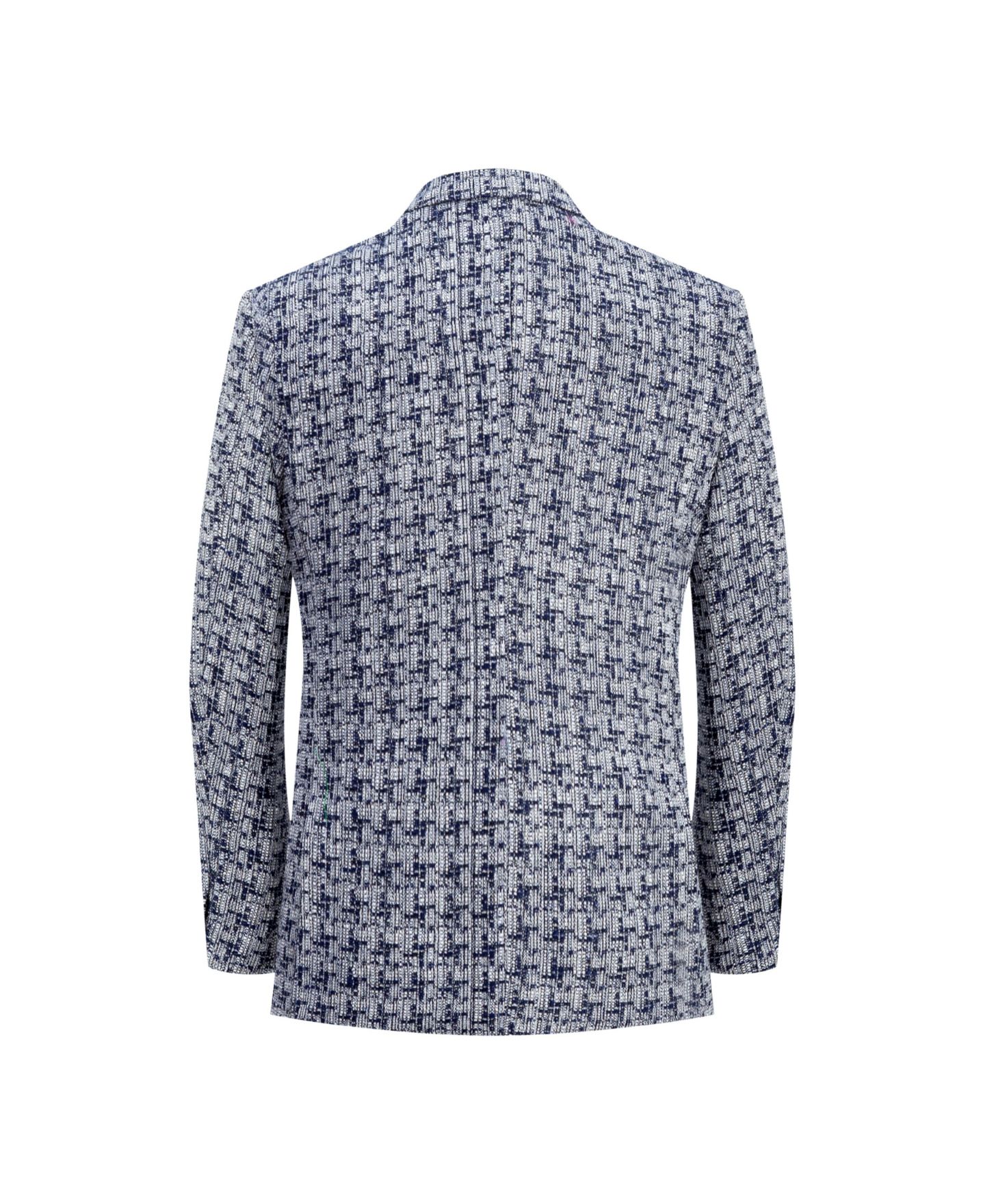 Пиджак Elie Balleh Navy Slim Fit Houndstooth Blazer для мальчиков, цвет: Тёмно-синий — фото 2
