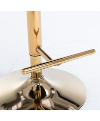 Modern Blue Velvet Bar Stools, Set of 2