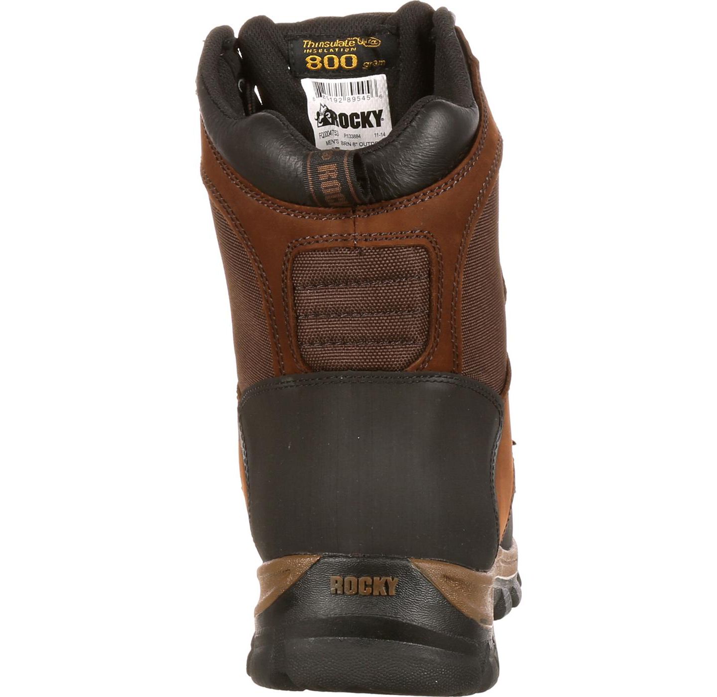 Мужские ботинки ROCKY Core Waterproof 800G Insulated Outdoor Boot, цвет: Тёмный коричневый — фото 4