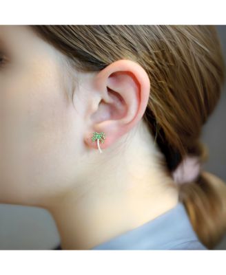 Palm Tree Sterling Silver Stud Earring
