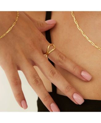 Wavy Lines Sterling Silver Wave Ring