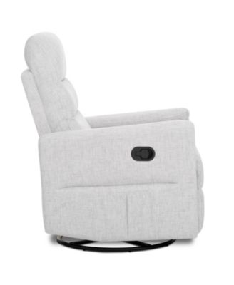 Peyton Manual Recline Glider with Full 360-Degree Swivel, Flexibility & Comfort, FSC Certified, in Fog Grey