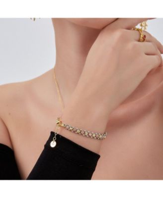 Dorissa Multi Bead Semi Chain Sterling Silver Bracelet