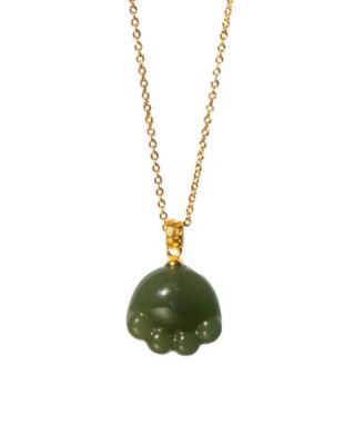 Cat Paw II — Green Jade Pendant Necklace