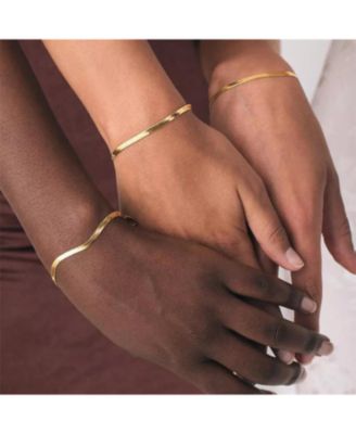 Italian Herringbone Sterling Chain Bracelet