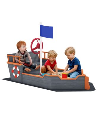 62 in. Wooden Kids box with Bottom Liner, Seats, Storage,