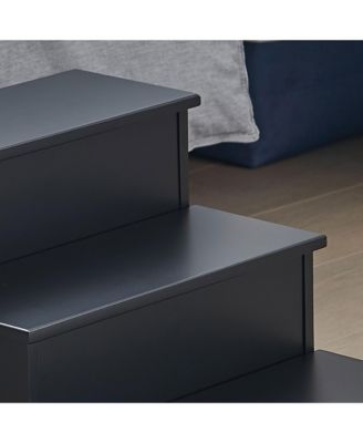 Darien 3 Step Wood Step Stool for Adults or Kids, Dog Stairs