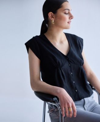 Women's Deep V-neck Short Top