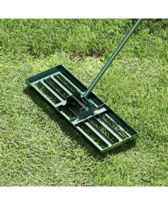 30 x 10 Inch Lawn Leveling Rake with Ergonomic Handle
