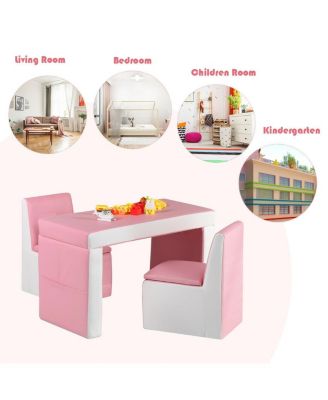 Multi-functional Kids Sofa Table Chair Set