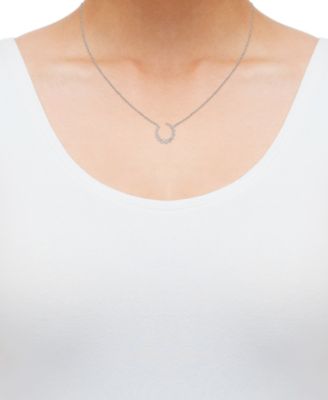 Diamond Scattered Necklace (3/8 ct. t.w.) in 10k White Gold 