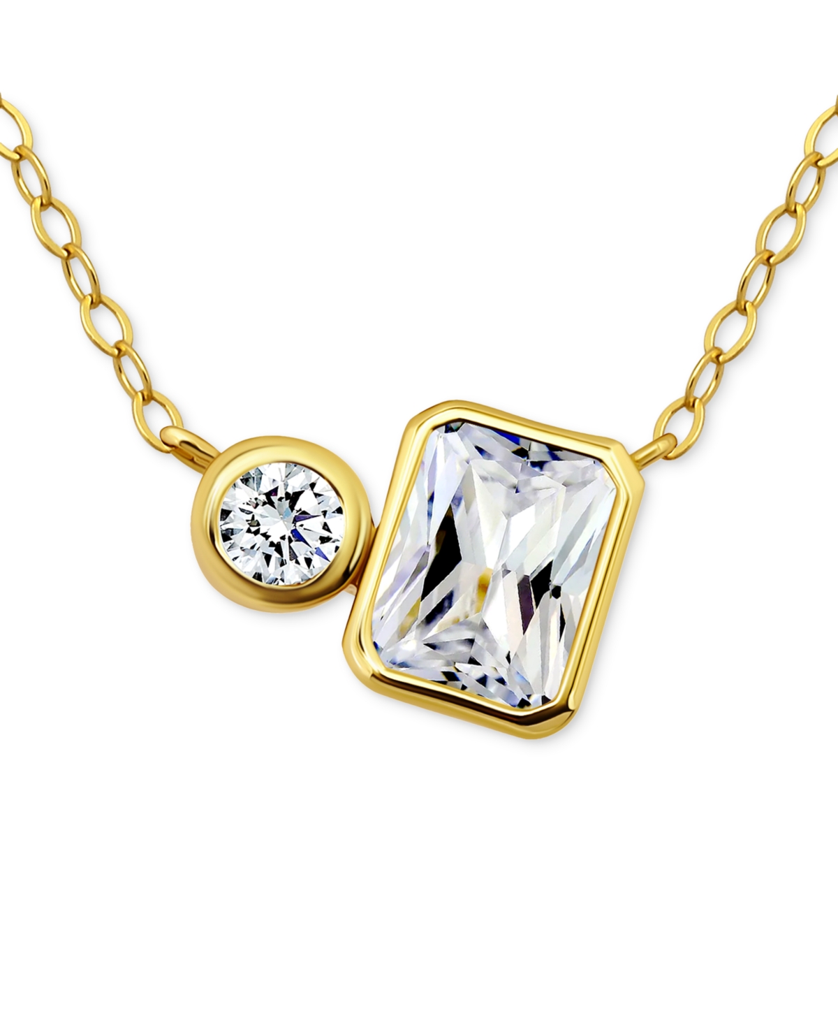 Cubic Zirconia Collar Necklace, 16" + 2" extender, Exclusively at Macy's - Rose