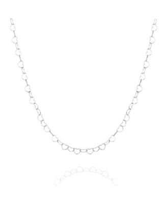 Spero London Love Heart Sterling Silver Chain Necklace - Silver 73$