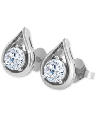 Diamond Teardrop Shape Stud Earrings (5/8 ct. t.w.) in 14k Gold