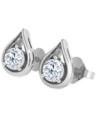 Diamond Teardrop Shape Stud Earrings (3/8 ct. t.w.) in 14k Gold
