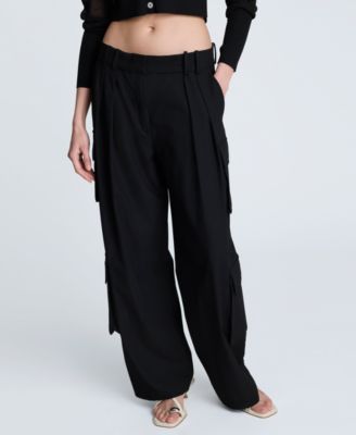 Kenneth Cole - Women's Fly-Front Pleated Cargo Pants