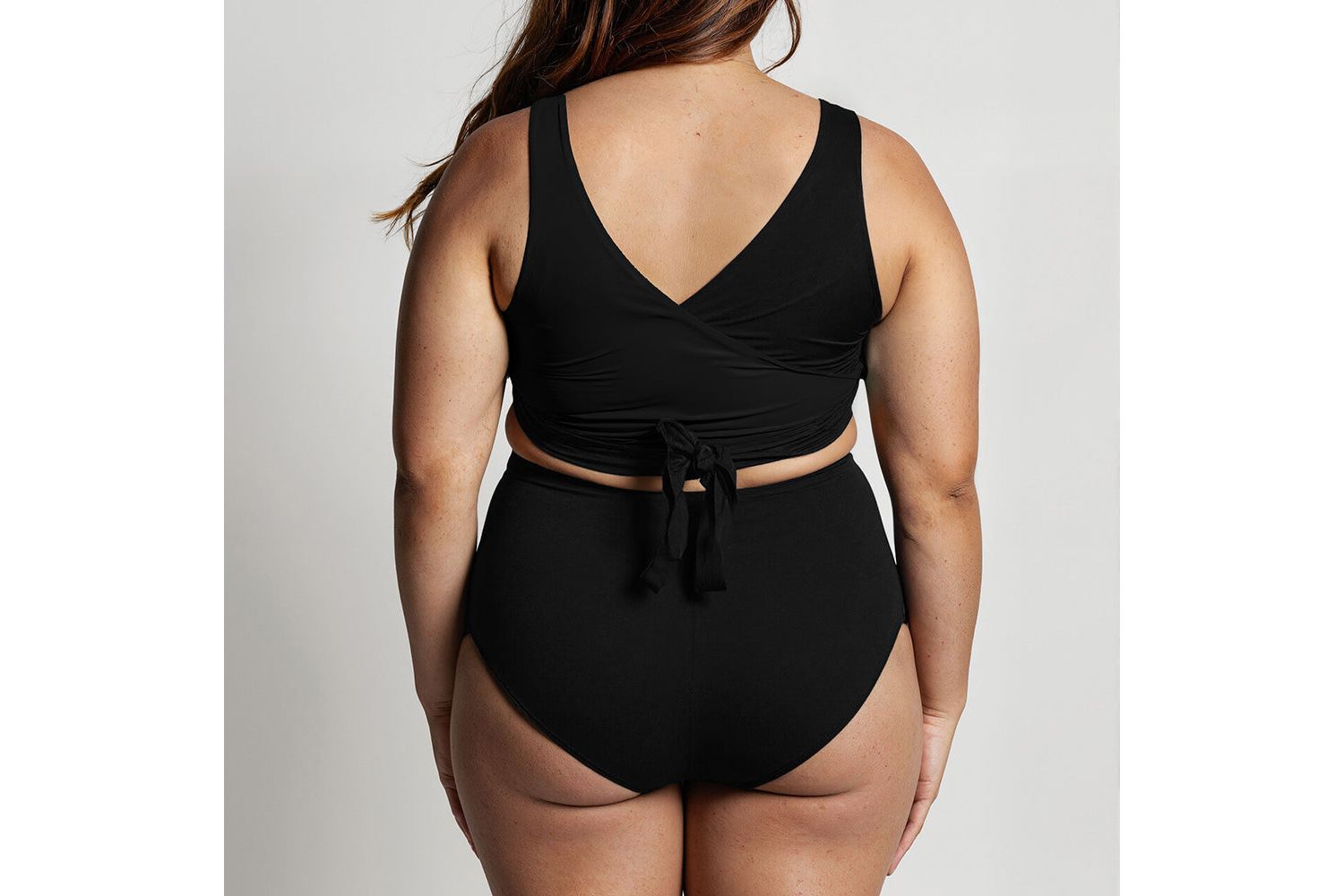 Plus Size Emery 2-Piece Wrap Style Swim Set With Reversible Top and High-Waisted Bottom