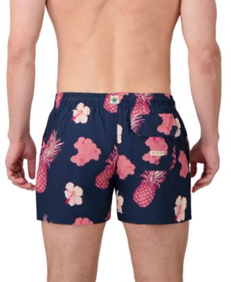 Men's Tropical-Pattern Woven Swim Trunks