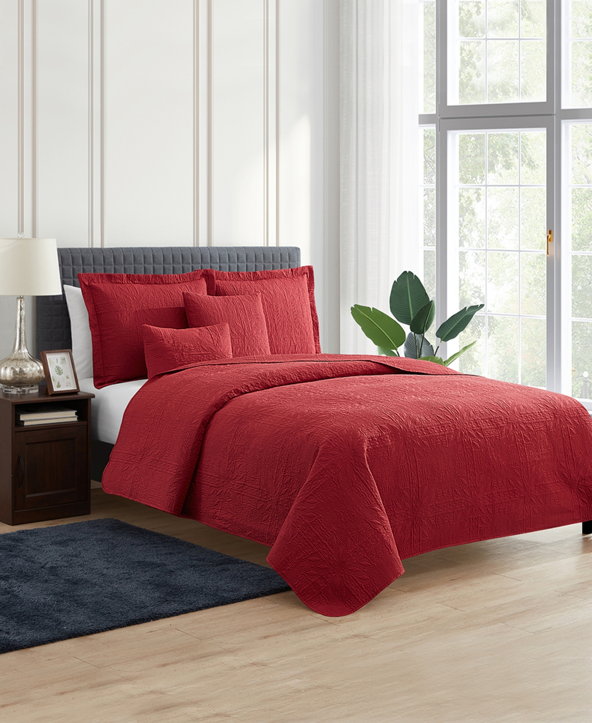 Nestl Grid Embossed 4-pc. Quilt Set, Twin/twin Xl