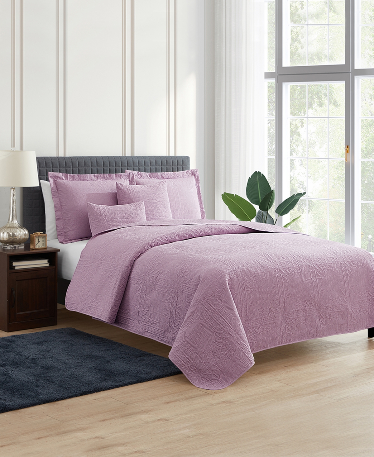 Nestl Grid Embossed 4-pc. Quilt Set, Twin/twin Xl