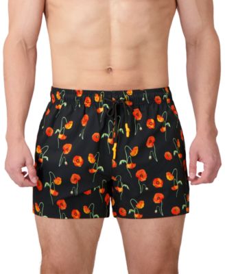 Sunset and Vines Men's Floral Woven Swim Trunks
