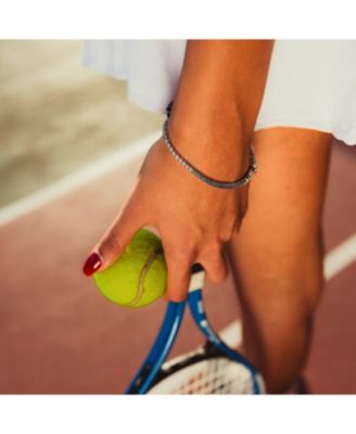 Sterling Silver Blue Gradient Fine Tennis Bracelet