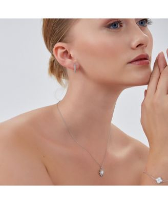 Opal Sun & Sunburst Necklace in Sterling