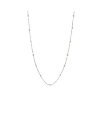 Bead Chain Sterling Satellite Necklace