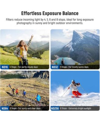 ND Filter Set Compatible with DJI Flip Drone (6 Pack), ND16 ND32 ND64 ND256 CPL UV Snap On Multicoated HD Optical Glass Neutral Density Circular Polarizing Lens Filter Accessories Kit, FL-N46