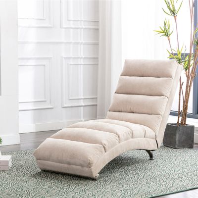Modern Linen Indoor Chaise Lounge