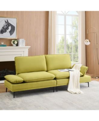 Streamdale Custom 89" Cotton-Linen Throw Green Elegance for Every Space