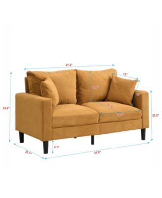  57" Modern 2-Seat Sofa
