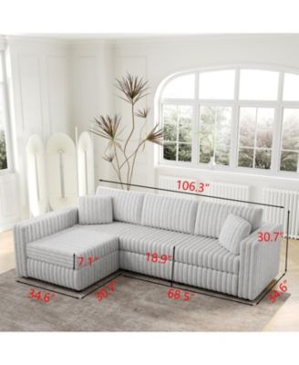 Streamdale Cozy L-Shaped Sofa Modern, Comfortable, Versatile