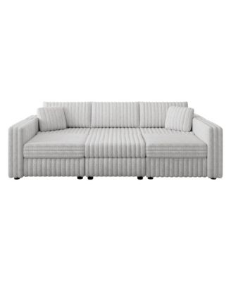 6-Person U-Shaped Sofa with Ottoman, Modern Comfort and Style, 106.3" x 30.7