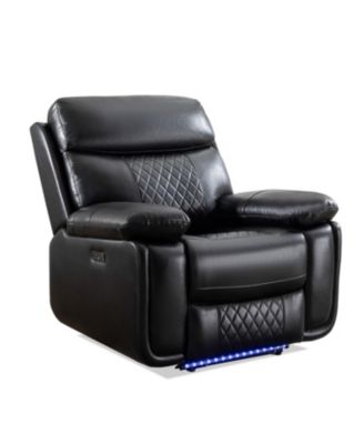 Streamdale Power recliner with LED Strip BLACK color