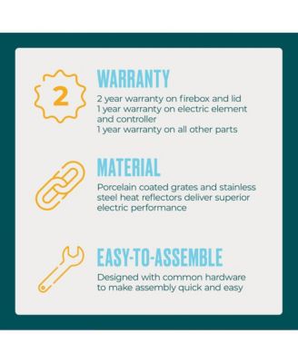 Bistro Pro Electric Grill and Griddle with Charcoal Mode - Red