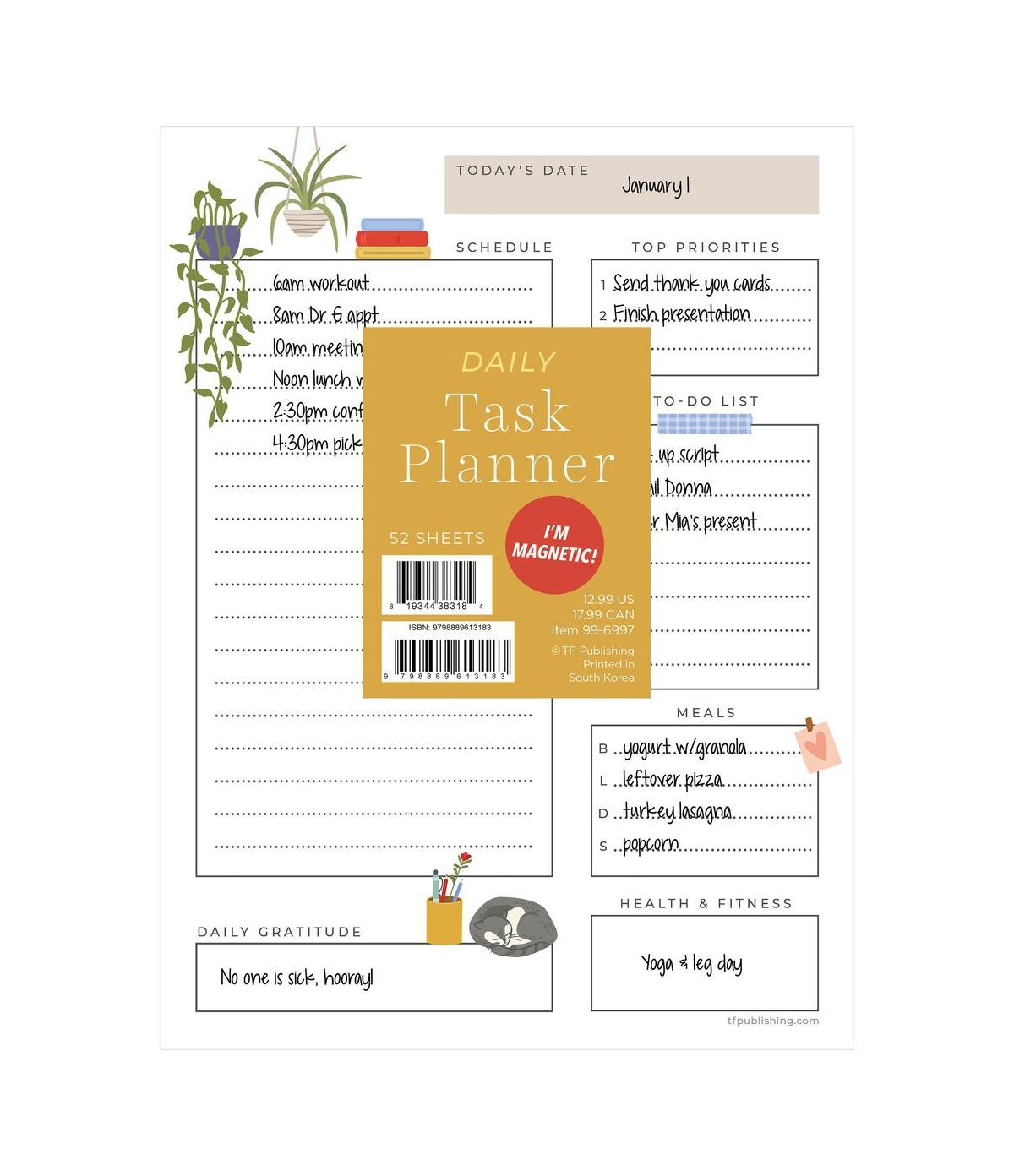 Everyday Daily Task Pad - Multicolor