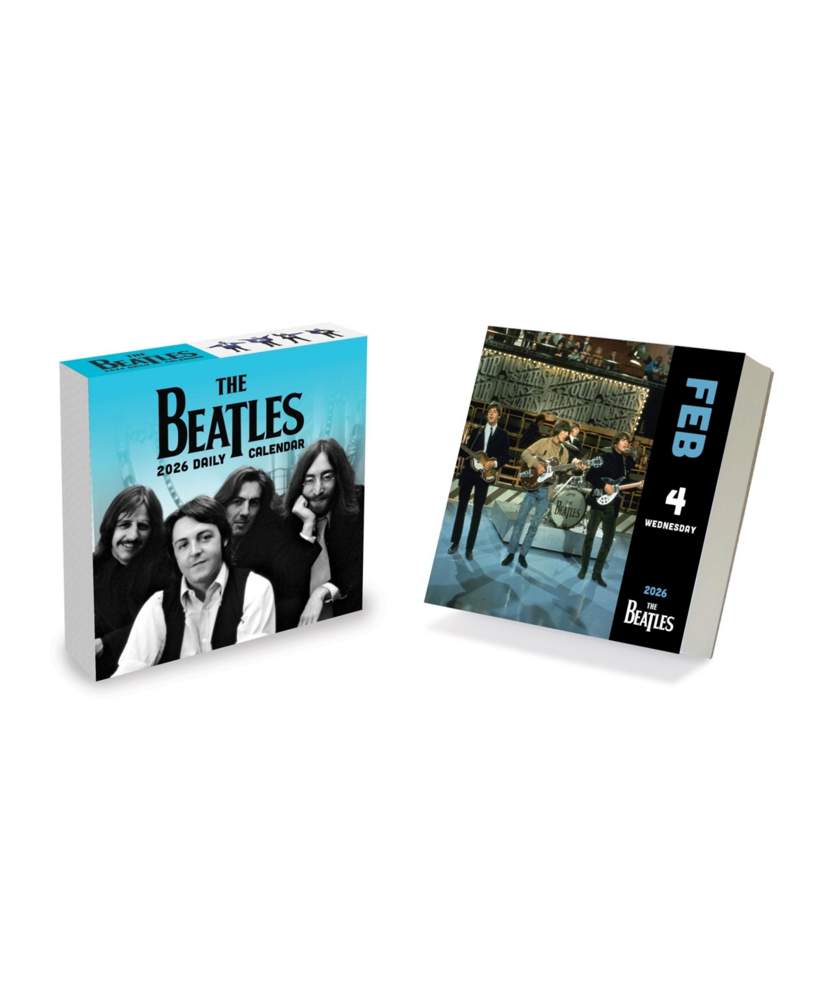2026 The Beatles Daily Desktop Calendar - Multicolor